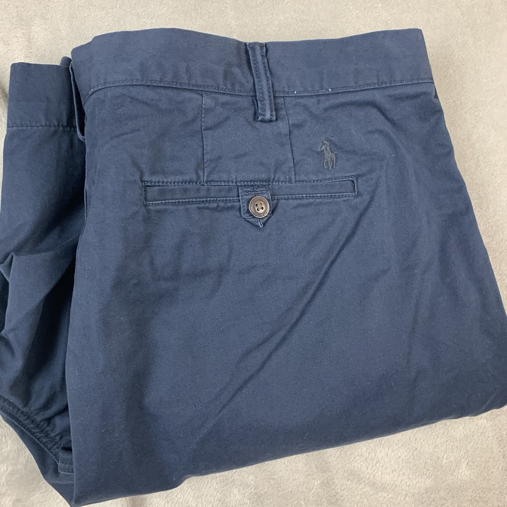 Polo Ralph Lauren Shorts Mens 42x9* Blue Classic Fit Flat Front Stretch Casual